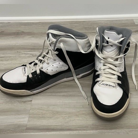 Nike Air Jordan Mens SC-1 White Black 538698-104 High-Top Sneakers Shoes main image 8